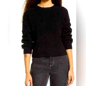 bp Cable Knit Sweater Puff Sleeves